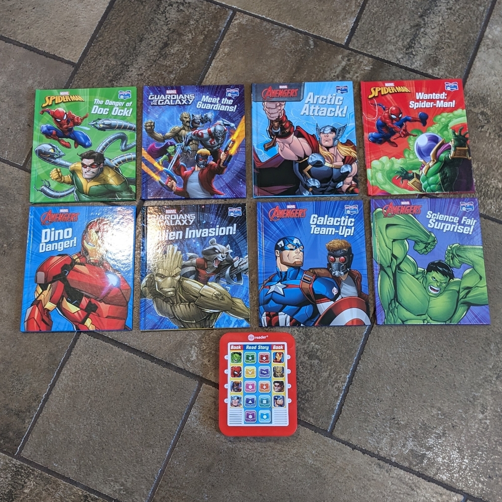 Marvel Story Reader, Me Reader Listen Along 8 Book Set For Beginner Readers